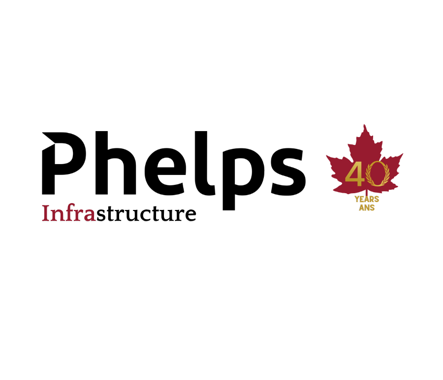 Phelps Infrastructure - 40th logo - Black (square)